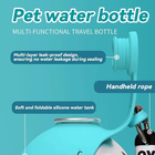 2-in-1 Portable Dog Water Bottle for Small Dogs Leak-Proof Compact Dog Travel