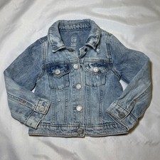 Baby Gap Toddler Denim Jacket Light Wash Distressed Size 3 Years Old 3T