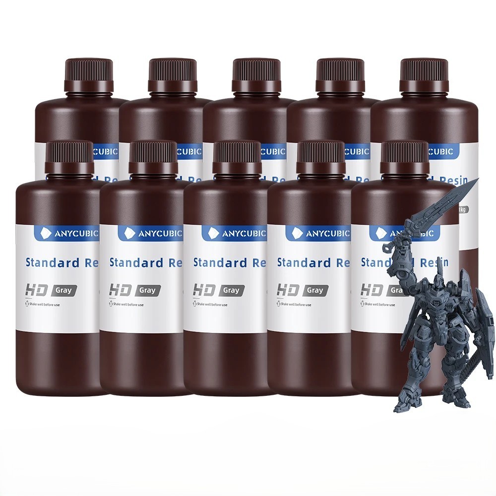 ANYCUBIC 405nm UV Resina HD Gris Standard Grey UV Resin LCD Impresoras 3D