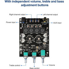 ZK-1002T 2.0CH Bluetooth 5.0 Amp Board 200W HiFi Circuit Board Only