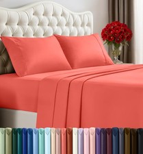 Queen Size Sheet Set   4 Piece Bed Sheets, Soft and Breathable Microfiber, In...