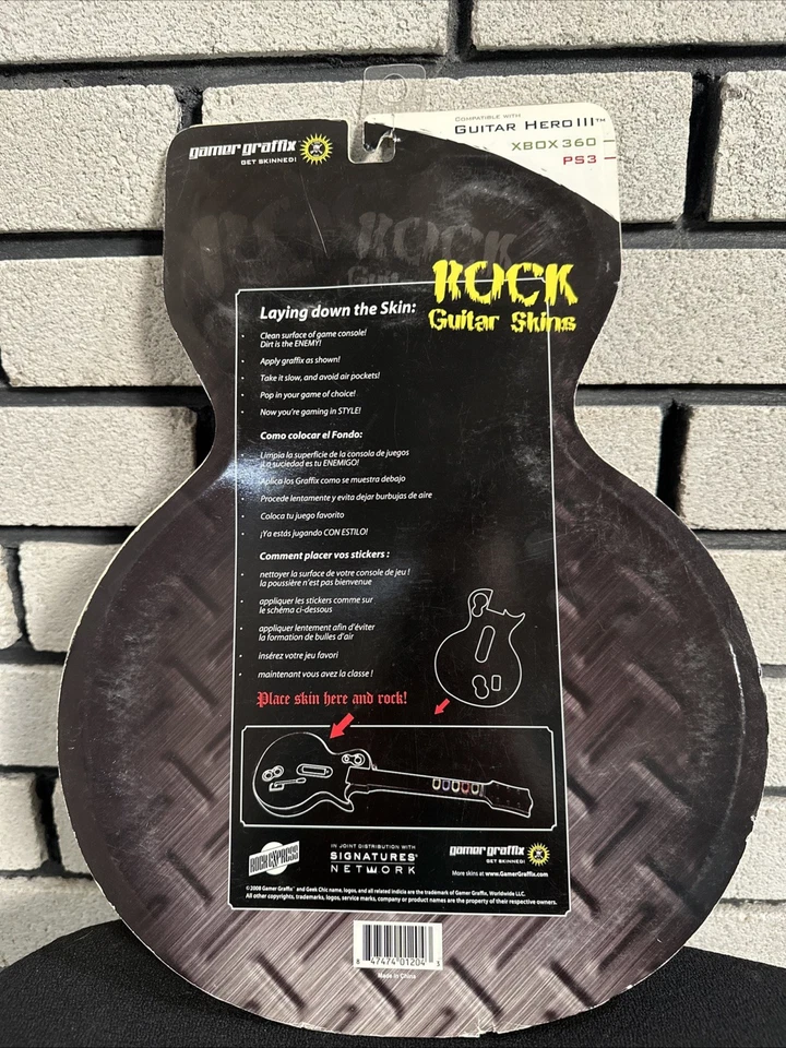 NINTENDO WII Guitar Hero III Slash Guitar Skins Cubierta Gamer Graffix NUEVO Foto 2 de 3