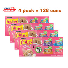 4 Pack (128 cans) , Friskies® Adult Cat Wet Food - Variety Pack, 32 CT, 176 OZ 1.69 per gallon
