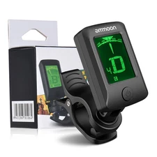 AT-07 Digital LCD Clip-On Tuner For Guitar Chromatic Bass Ukulele C/D Violin ZSS