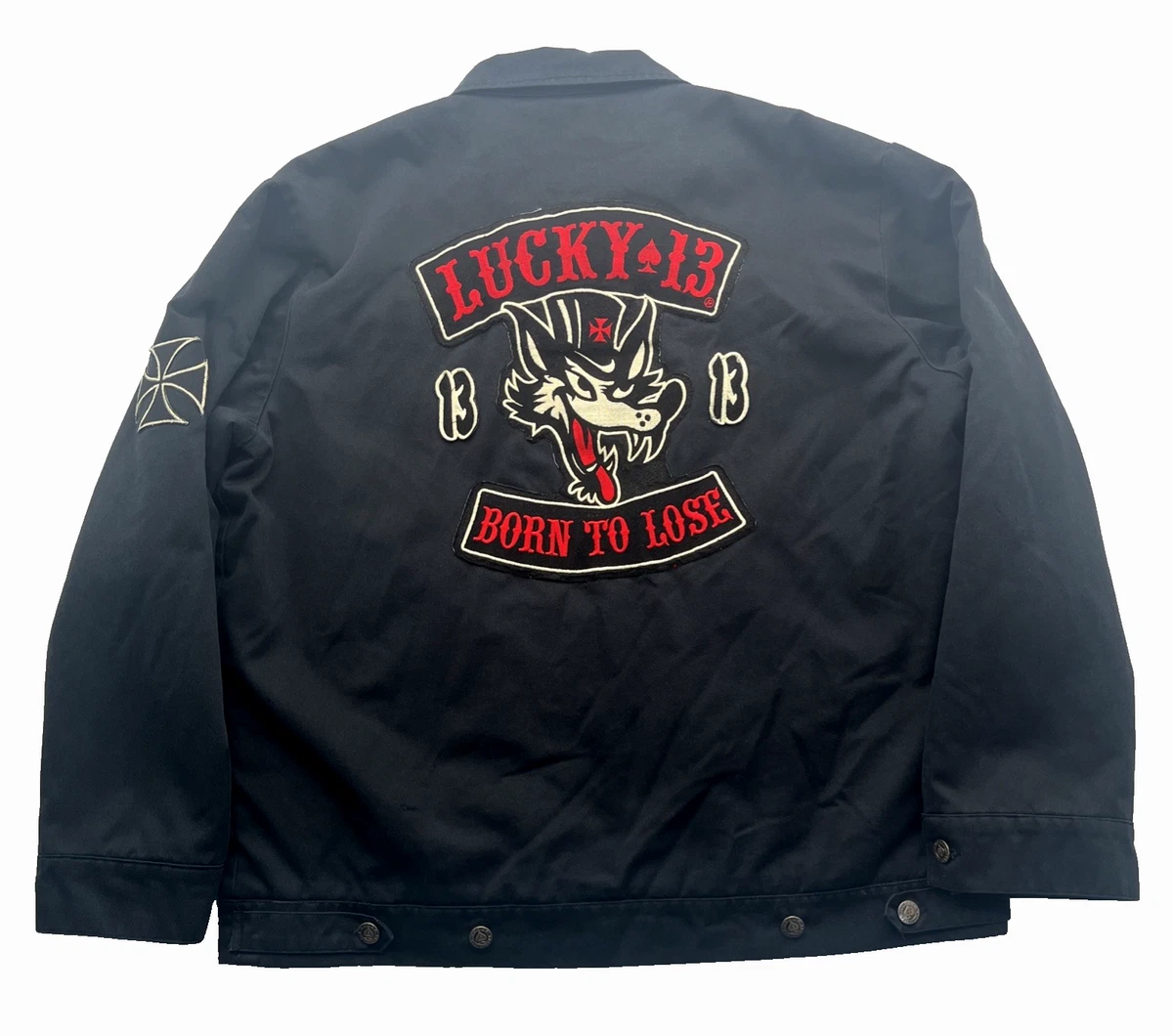 lucky-13 スタジャン Lucky 13 Black Regular Size Coats, Jackets & Vests for Men for