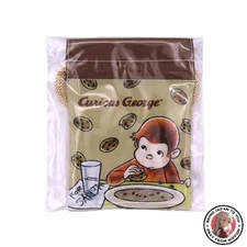 NEW Marimocraft Curious George Bean Drawstring Bag Food W9 x H12cm MCG-064
