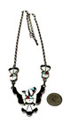 Collectible Estate Zuni Sterling Silver Thunderbird Necklace Signed — photo 4