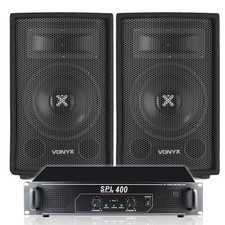 2x Vonyx 8" PA Speakers +