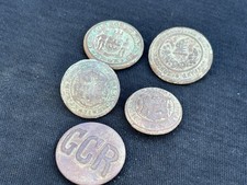 Collection Of 19th And 20th Century Railway And Tramway Buttons Metal Detecting