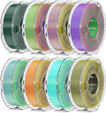 250G Dual  Triple Color Filament Bundle, PLA Silk 3D Printer Filament 1.75Mm Mu