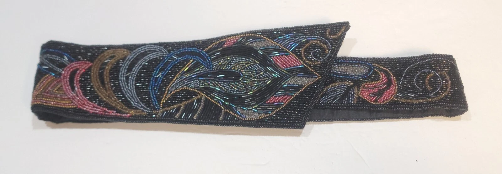 Ceinture noire perlée Christian Dior 