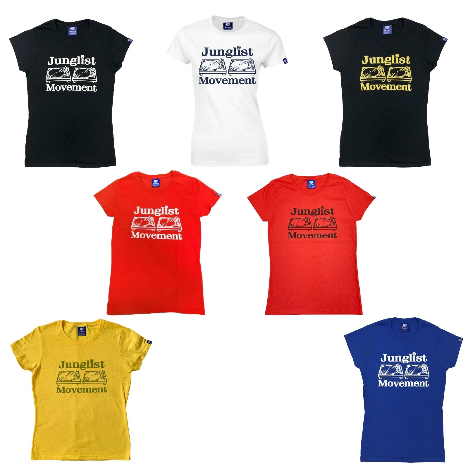 Official Aerosoul Junglist Movement Womens T-Shirt Babe Tee - Human Traffic Tee