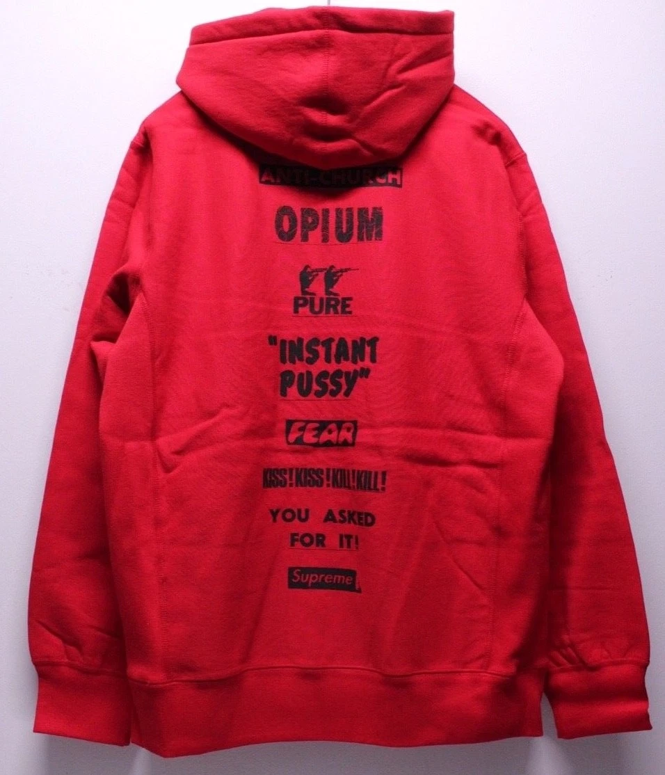 Sweat à capuche rouge Supreme Pure Fear Red taille limitée homme taille XLarge 34436 neuf