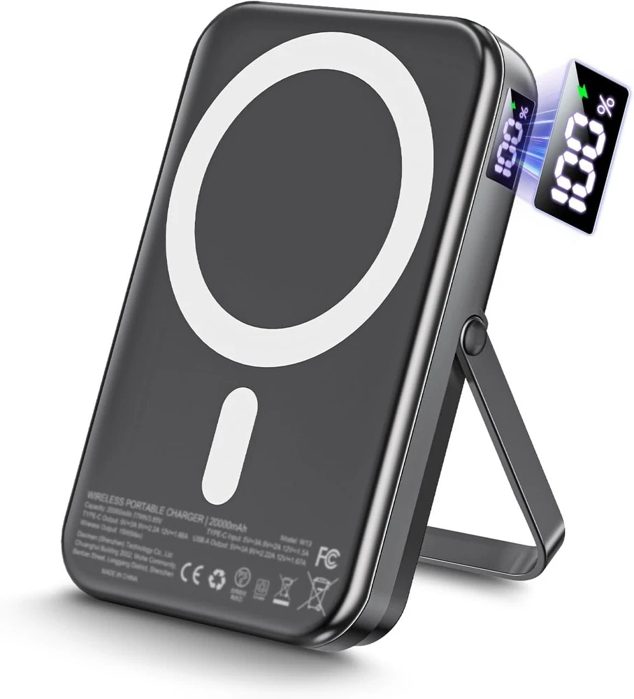 Power Bank 20000mAh MagSafe Fast Charging Wireless iPhone 15 14 Galaxy S24 F372