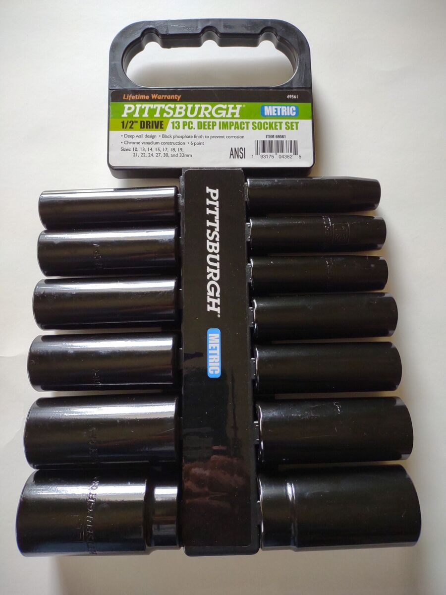 1/2 in. Drive Metric Deep Impact Socket Set (13-Piece) 1/2 in. Drive Metric Deep Impact Socket Set (13-Piece)
