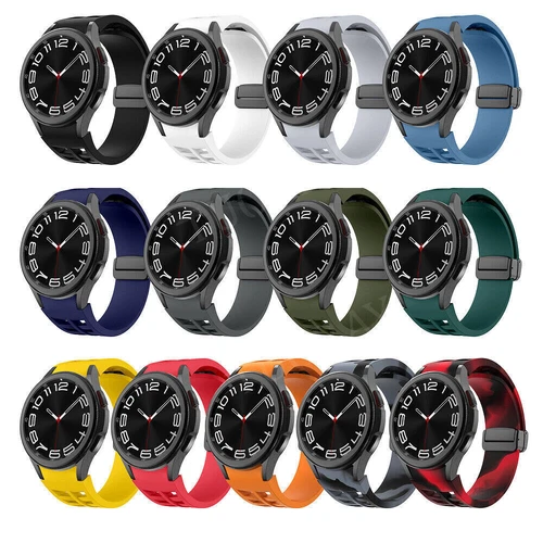 Magnetic Buckle Breathable Silicone Band for Samsung Galaxy Watch 7 6 5 4 Bands - Picture 1 of 115