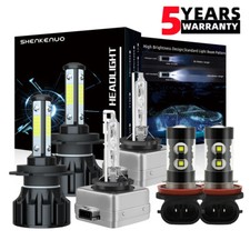 For BMW 750Li 2009-2009 6x Combo LED HID Headlight High/Low Bulbs Fog Lamp 6000K