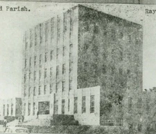 Vtg Postcard RPPC 1940s Rayville Louisiana LA Richland Parish Courthouse UNP