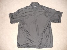 Walter Hagen Golf Short Sleeve Windbreaker Hydro Halt 1/2 Zip Jacket Large Charc