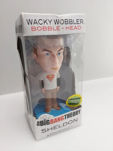 Funko Wacky Wobbler Sheldon Superman White Shirt Exclusive - NEW