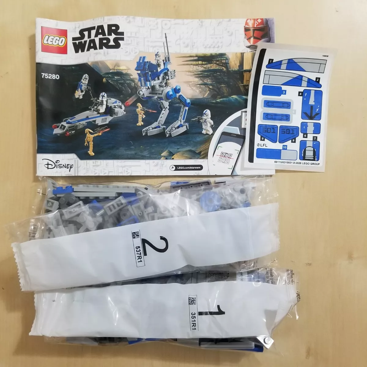 Lego Star Wars - 501st Legion Clone Troopers 75280 - New - NO MINIFIGURES