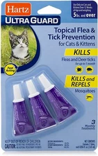 Cat Flea And Tick Prevention Treatment Control Medicine 3M For Cats and Kittens