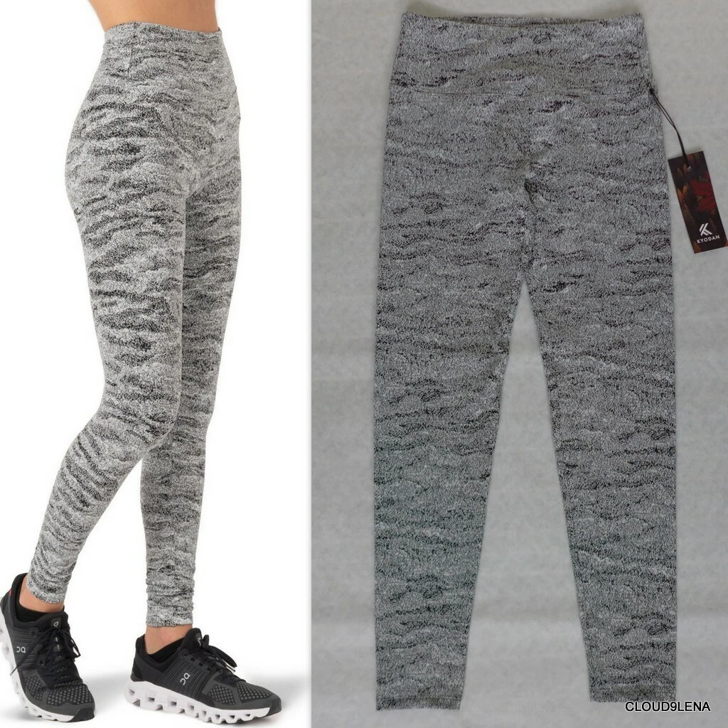 NWT KYODAN High Waist Marble Jacquard Soft Legging Gray Size S