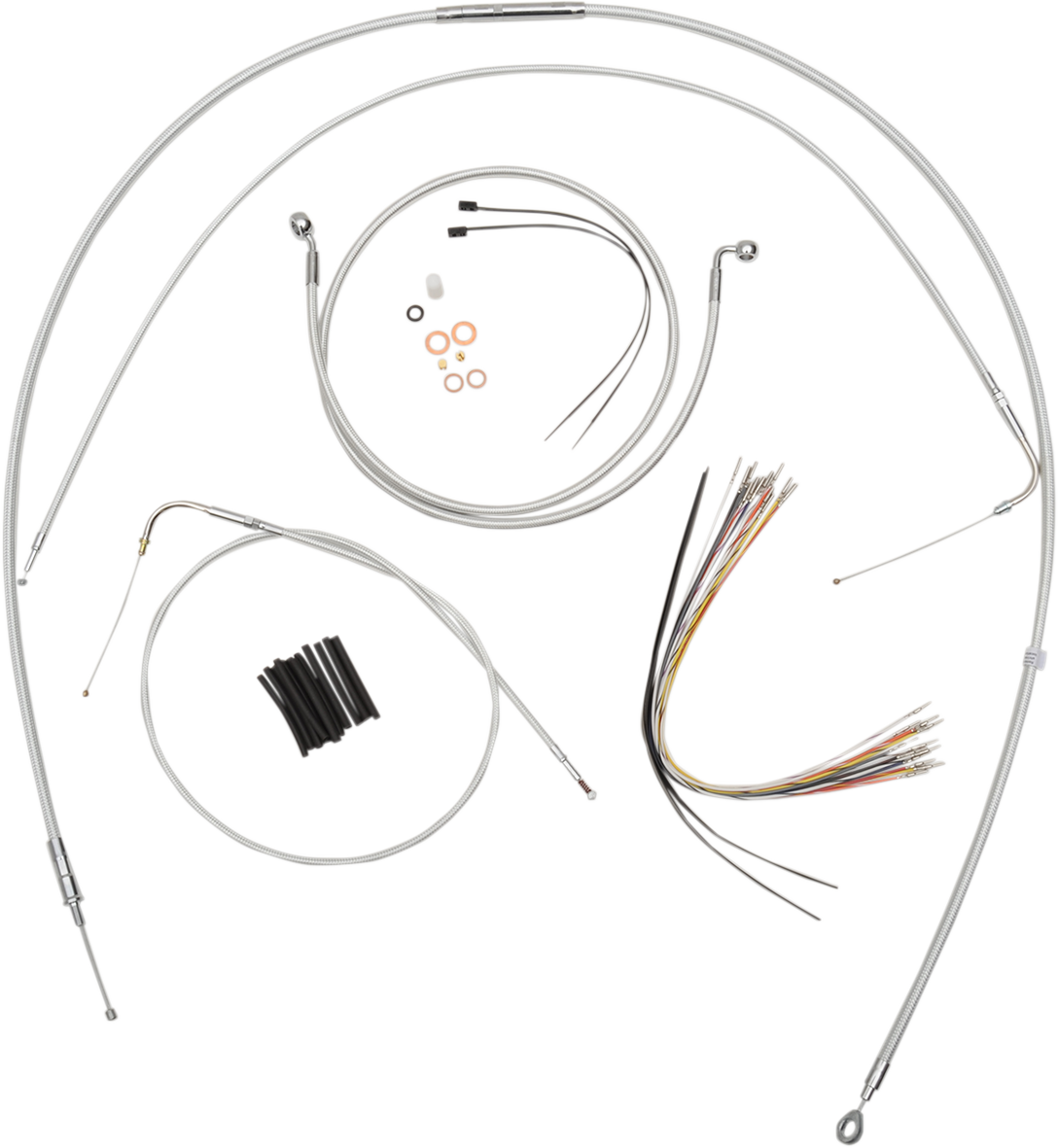 Magnum Control Clutch Brake Cable Kit Chrome 1214in Apes Dyna Super