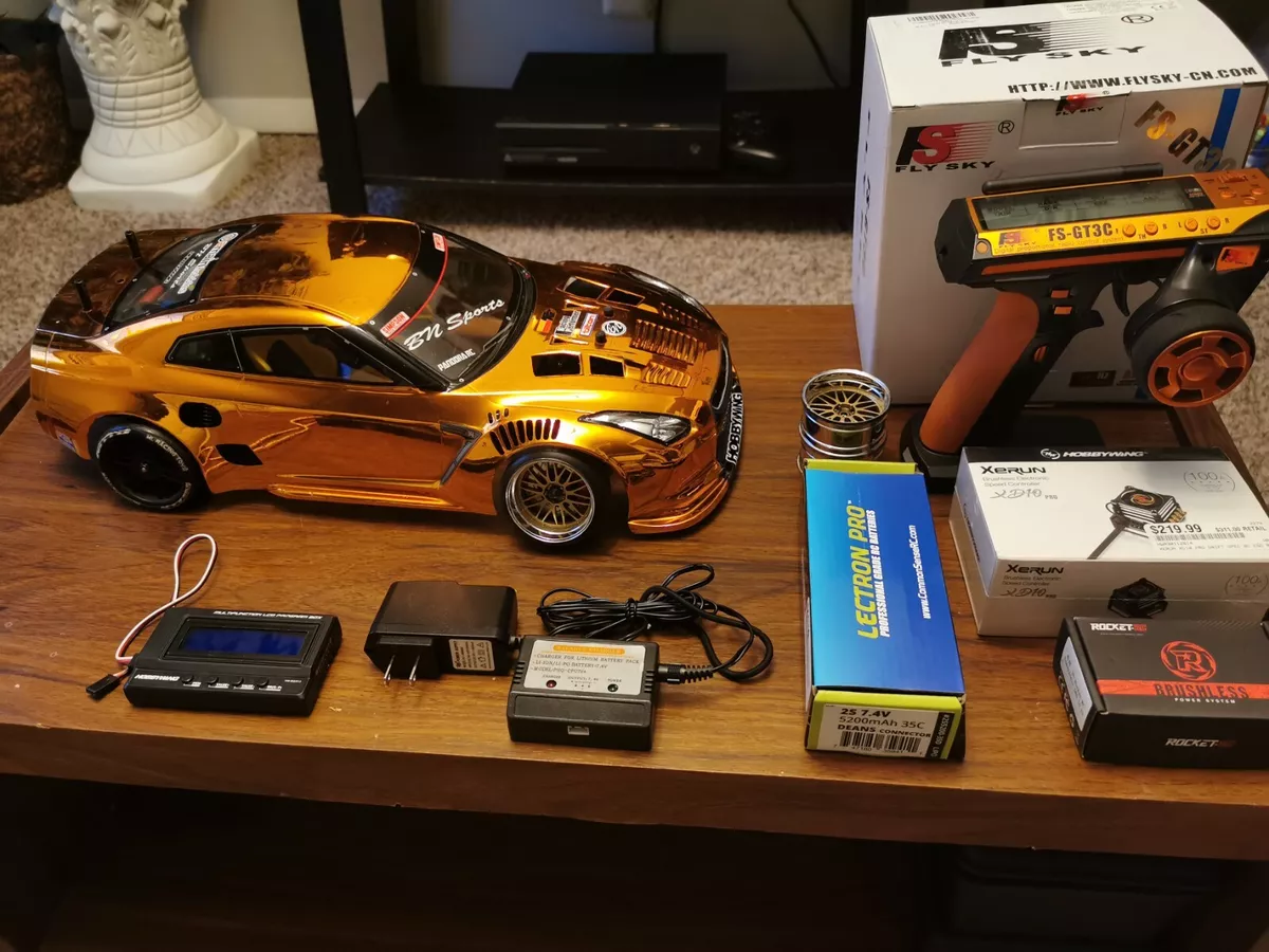 1 10 RWD drift car WLToys Nissan R35 Rocket Bunny Pandem Hobbywing SEE VIDEO