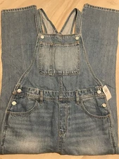 Old Navy Medium Wash Denim Jean Overalls Size XL (14-16) NWT