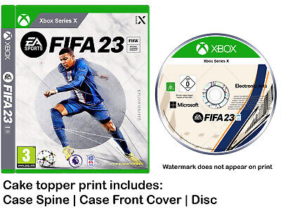 FIFA 23 Cake Topper Xbox One Bundle Custom Message & Image 