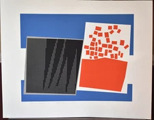HAROLD KRISEL 1970 SILK SCREEN PRINT "DOTTED FORM"