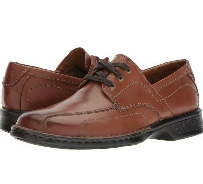 SAOLA NUOVO Clarks Northam Edge Uomo 10.5 Pelle Marrone Punta Bicicletta Oxford Comfort