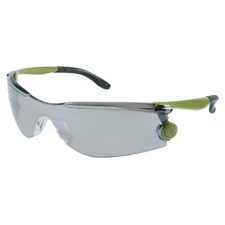 MCR Safety Glasses Green Frame Silver Mirror Lens MT127