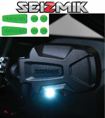 Green Seizmik Pursuit Night Side Mirrors- 2021-22 Yamaha Wolverine RMAX2 / RMAX4