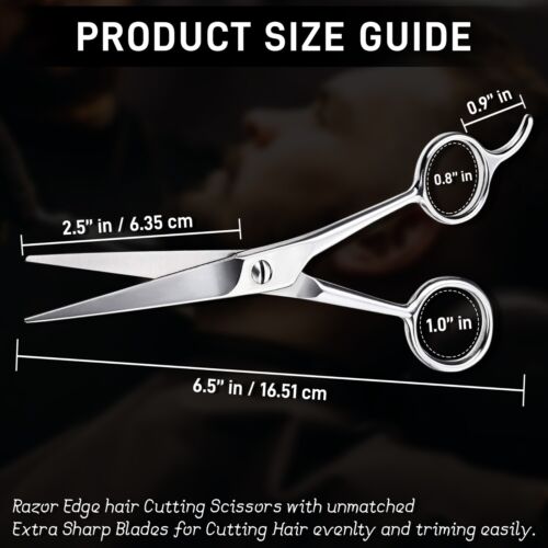 Professional Hair Cutting Scissors 6.5” Barber Salon Razor Sharp Hairdressing - Picture 6 of 6