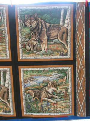 Wolf Pillow Panel Quilt Fabric Panels