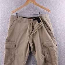 Wrangler All Terrain Gear Cargo Pants Khaki Mens 36x30 Stretch Outdoor Camping
