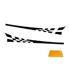 2PCS 78" Car Body Door Side Waistline Sticker Decals, Sports Racing Black