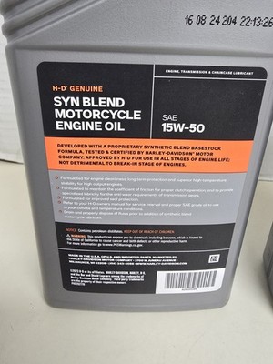 HARLEY DAVIDSON SYN BLEND OIL SAE 15w 50 Formula + Trans Primary