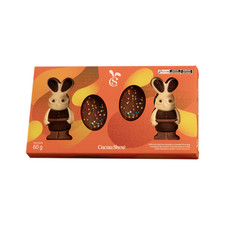 Cacau Show Caixa de Chocolate Cacau Magia Coelhos e Ovos 60g