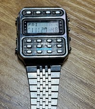 Vintage Casio CD-401 Data Bank Calculator Watch 1984 Japan Rare Collectible