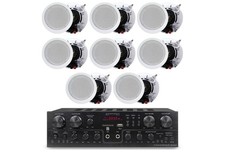 Technical Pro 4 CH 1K W 8 x 6.25" Speaker Bluetooth Woofer Ceiling Speaker