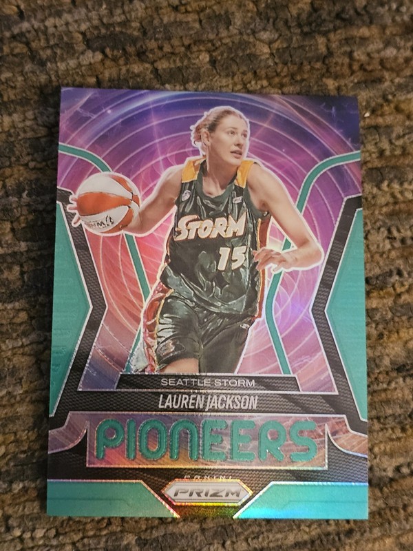 LAUREN JACKSON 2025 Panini Prizm WNBA PIONEERS Seattle Storm #4 Green Prizm