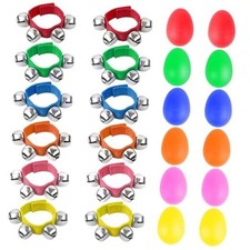 24 Packs Shaker Musical Instruments for Kids, 12 Packs Egg Shaker and 6 Colors