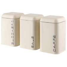 SET BARATTOLI ZUCCHERO SALE CAFFE CREMA IN LATTA