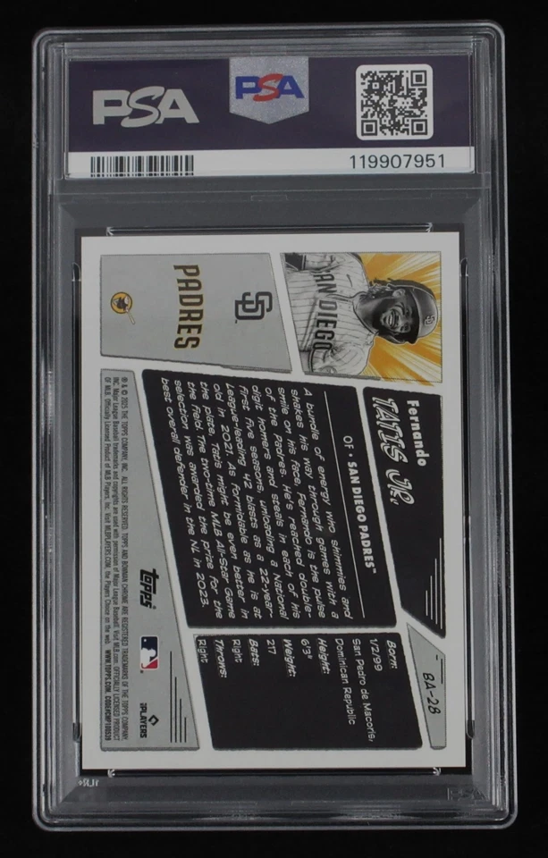 2025 Topps Bowman Anime Fernando Tatis Jr. #BA-28 San Diego Padres PSA 10 - Imagen 2 de 2