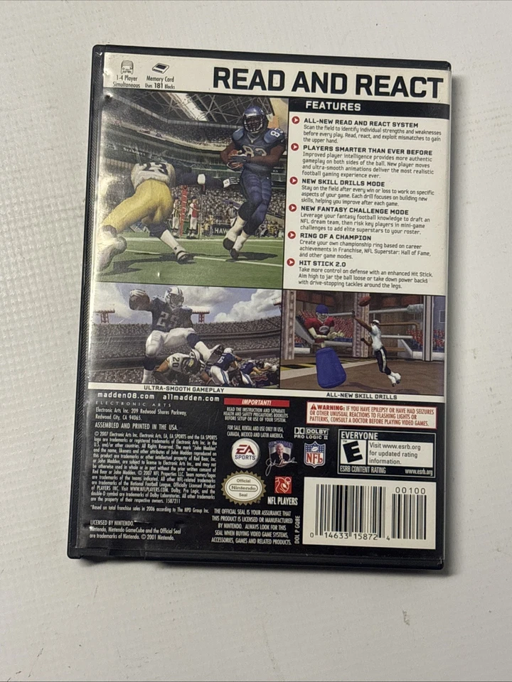 Gamecube - Madden ‘08 EA Sports Official - Image 2 of 4