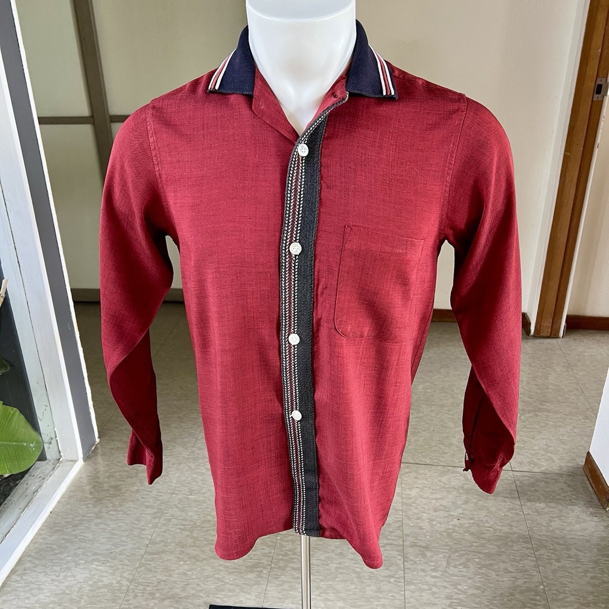 50s B.V.D. vintage rayon shirt