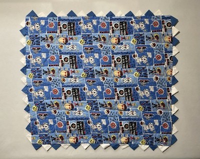 GOOD- Vintage Baby Boy Cool Kid & Puppy Throw Blanket 27.5'' x 30.5'' in.